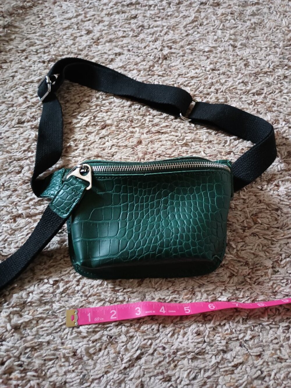 Faux crocodile fanny pack or crossbody bag